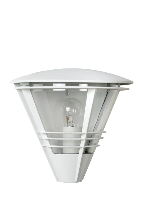 Lucide LIVIA - Wandlamp Binnen/Buiten - 1xE27 - IP44 - Wit - uitgezet